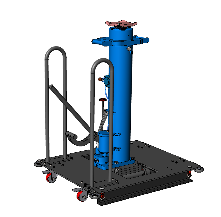 Напольный ямный подъемник с передвижным штоком (мобильный) 15 т 800 мм. КПП15РП800ПМ