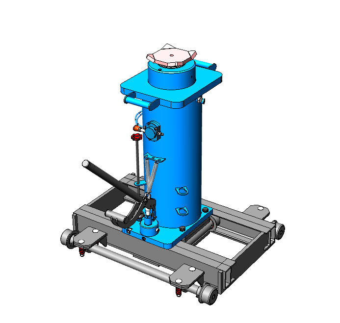 Телескопический ямный подъемник с передвижным штоком (рельсовый) 16 т 1200 мм. КППТ16Р1200П