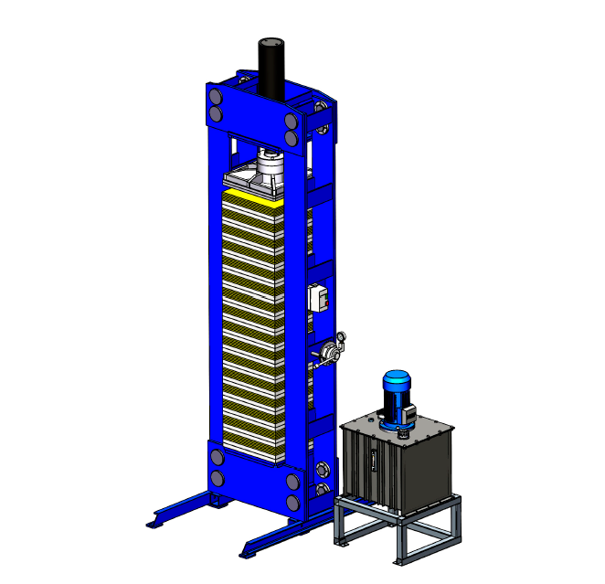 Гидравлический пресс для фанеры 100 т. ПГФ100