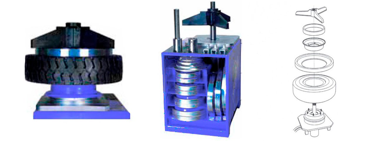 Пресс шиномонтажный мобильный для цельнолитых шин погрузчика 50 т. ПШ50М