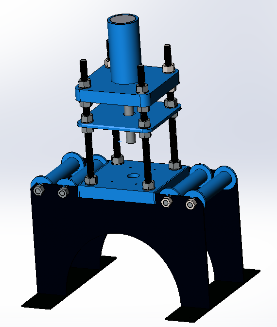 Выпрессовщик пальцев траковых цепей стационарный 150 т. ВПТ150П