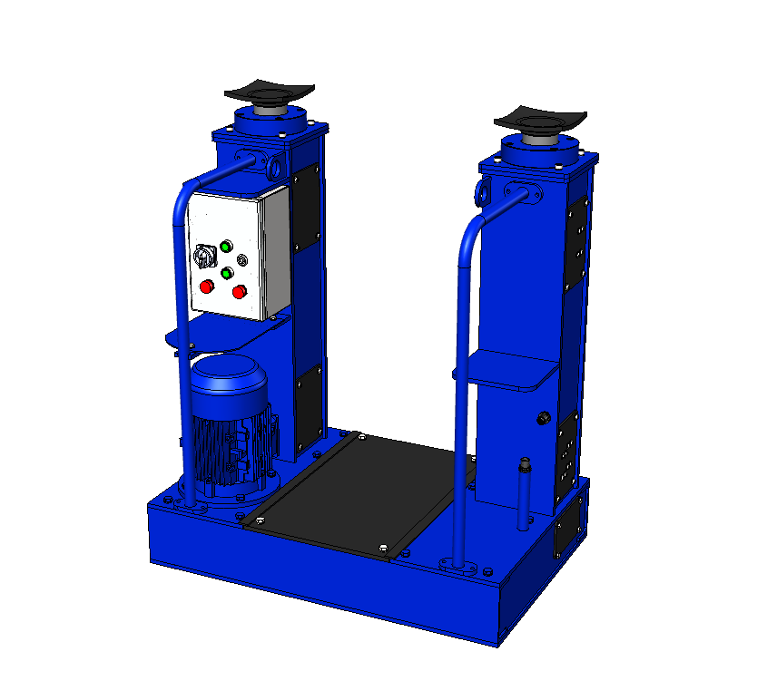 Напольный ямный подъемник 14 т 880 мм каретка 1070 мм. КПП14ЭМ900