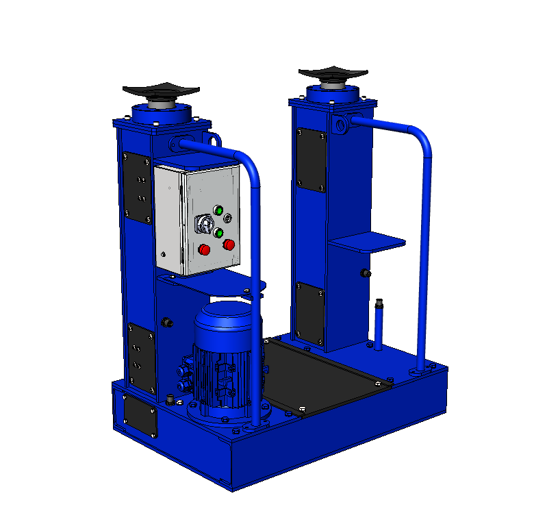 Напольный ямный подъемник 14 т 780 мм каретка 1070 мм. КПП14ЭМ800