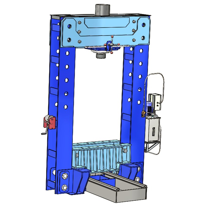 Пресс гидравлический с горизонтальным перемещением стола 150 т. ПГВС150